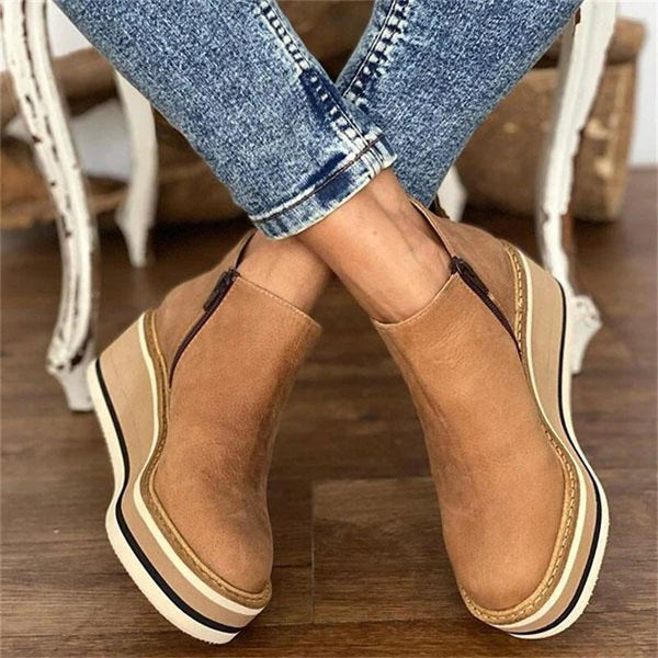 Briar | Platform Wedge Ankle Boots