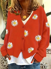 Marie | Women's Daisy Embroidered Cardigan
