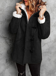 Ella | Women's Hooded Fleece Duffle Coat