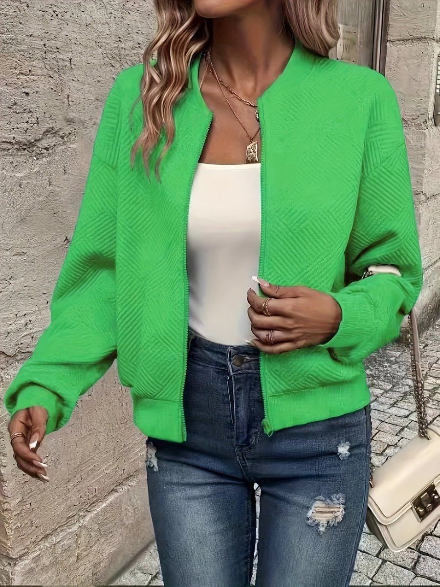 Sienna | Women's Textured Zip-Up Cardigan
