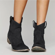Willow | Women's Faux Suede Western Ankle Boots