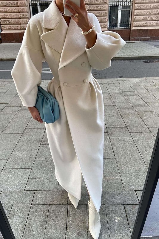 Madlyn | Women's Double-Breasted Longline Wool Coat
