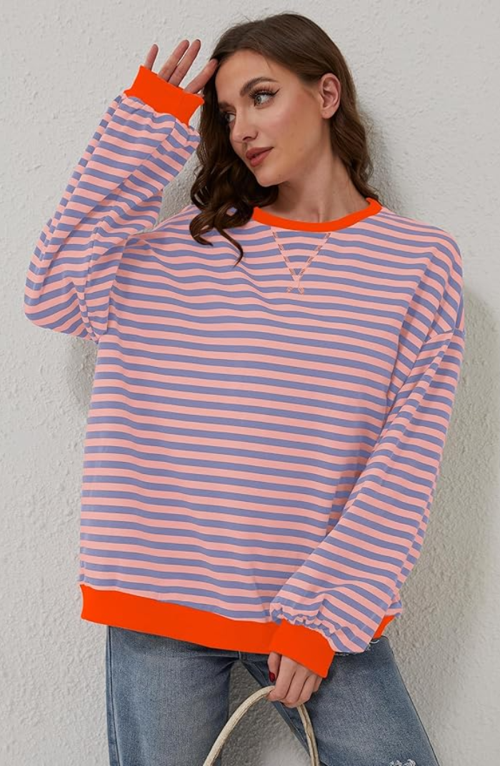 Marisol | Women's Striped Long Sleeve Top