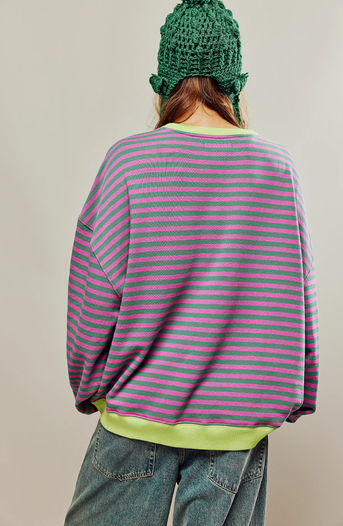 Marisol | Women's Striped Long Sleeve Top