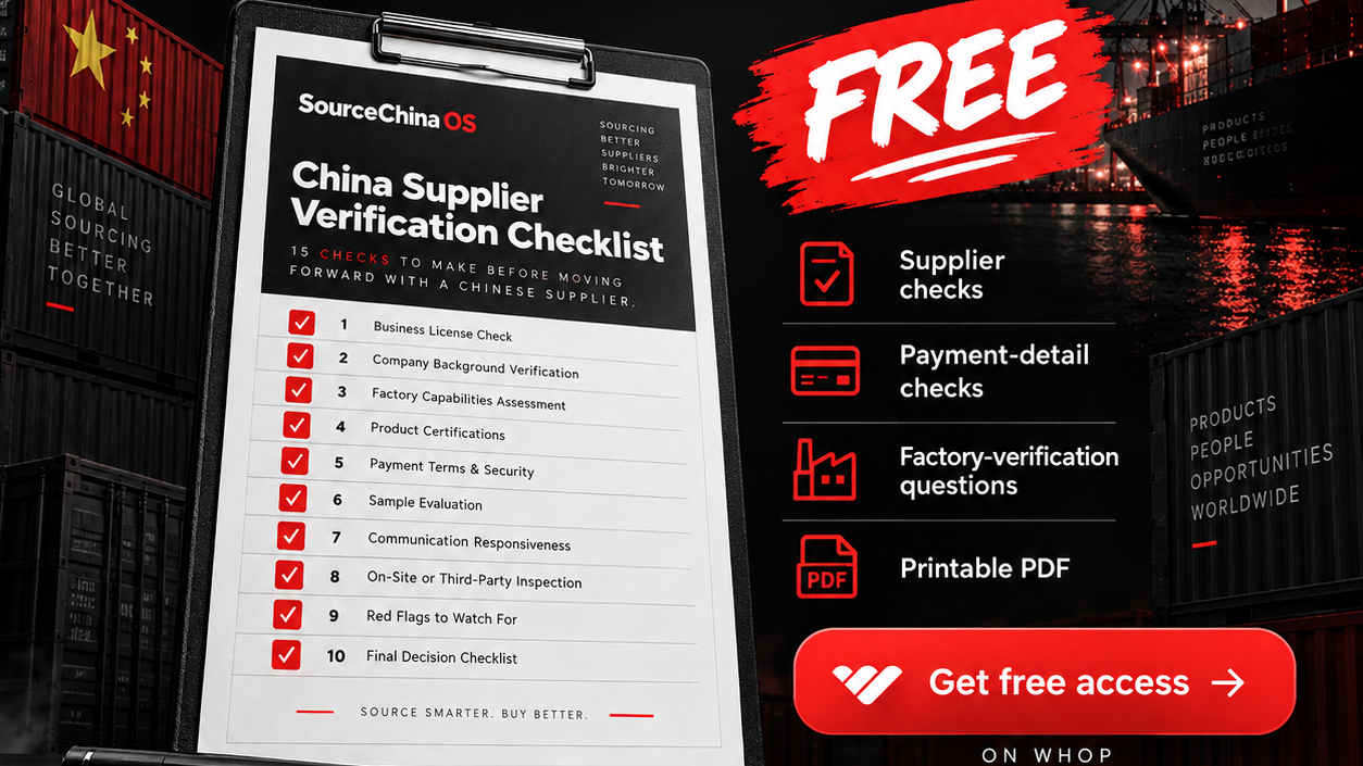 FREE China Supplier Verification Checklist