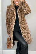 Hanna | Women's Longline Leopard Faux Fur Coat