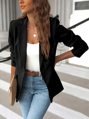 Philippa | Women's Notch Lapel Ruched Sleeve Blazer