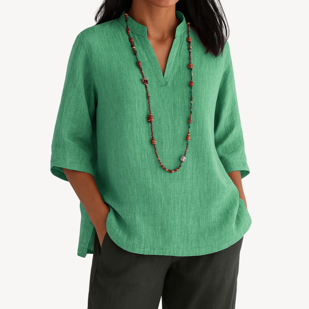 Elena | V-Neck Tunic Top