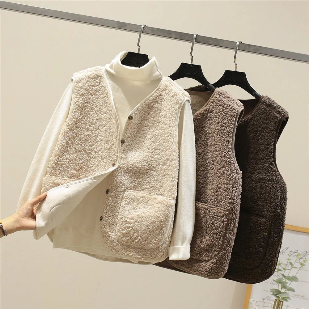 Thea | Sherpa Fleece Gilet