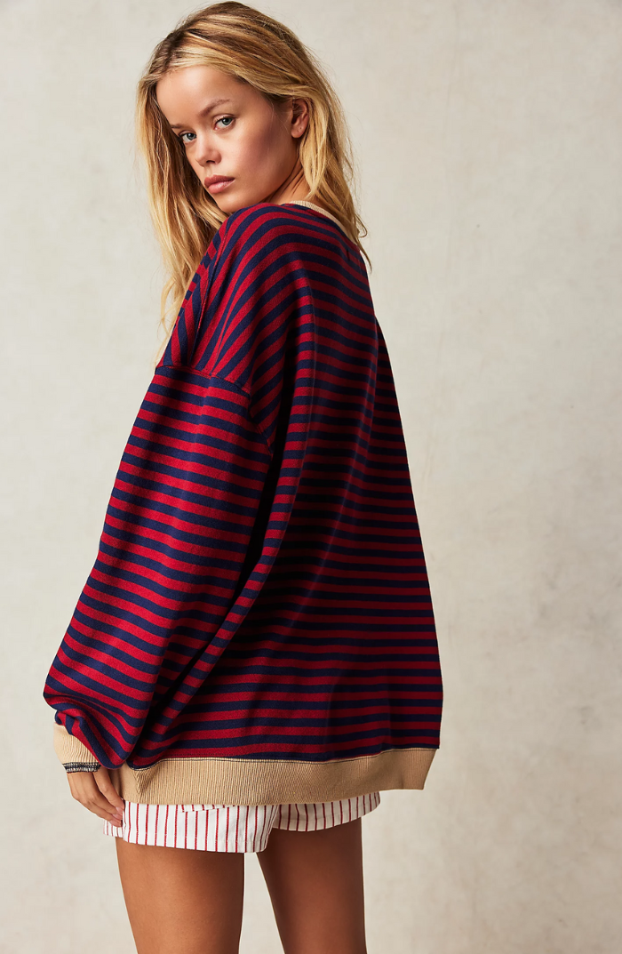 Marisol | Women's Striped Long Sleeve Top
