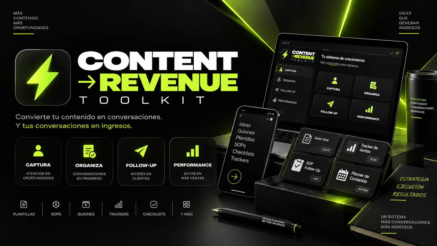 CONTENT → REVENUE TOOLKIT — Herramientas de Ventas