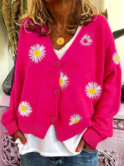 Marie | Women's Daisy Embroidered Cardigan