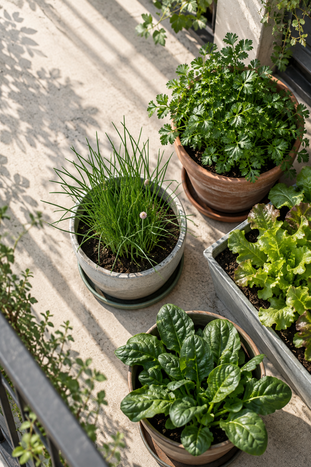 North Facing Balcony Gardeners Harvest Four Crops Without Afternoon Sun