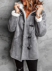 Ella | Women's Hooded Fleece Duffle Coat