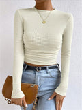 Théa | Waffle Knit Long Sleeve Top