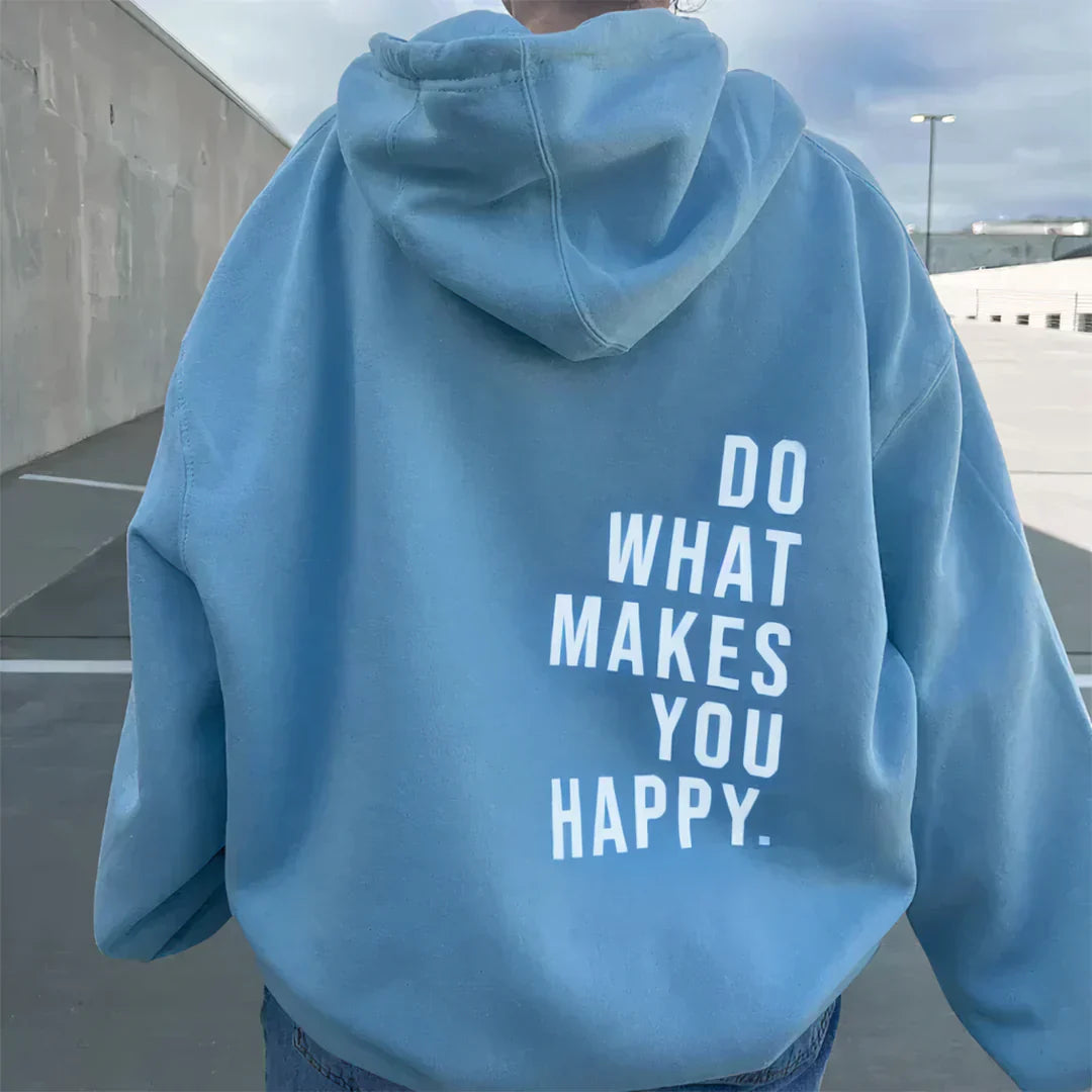 Bella | Print Slogan Oversized Hoodie