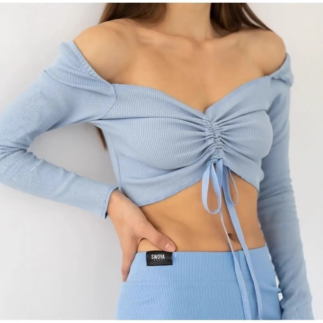 Noelle | Ruched Front Long Sleeve Top