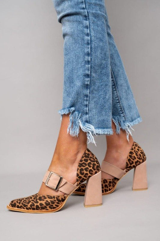 Leona | Leopard Print Block Heels