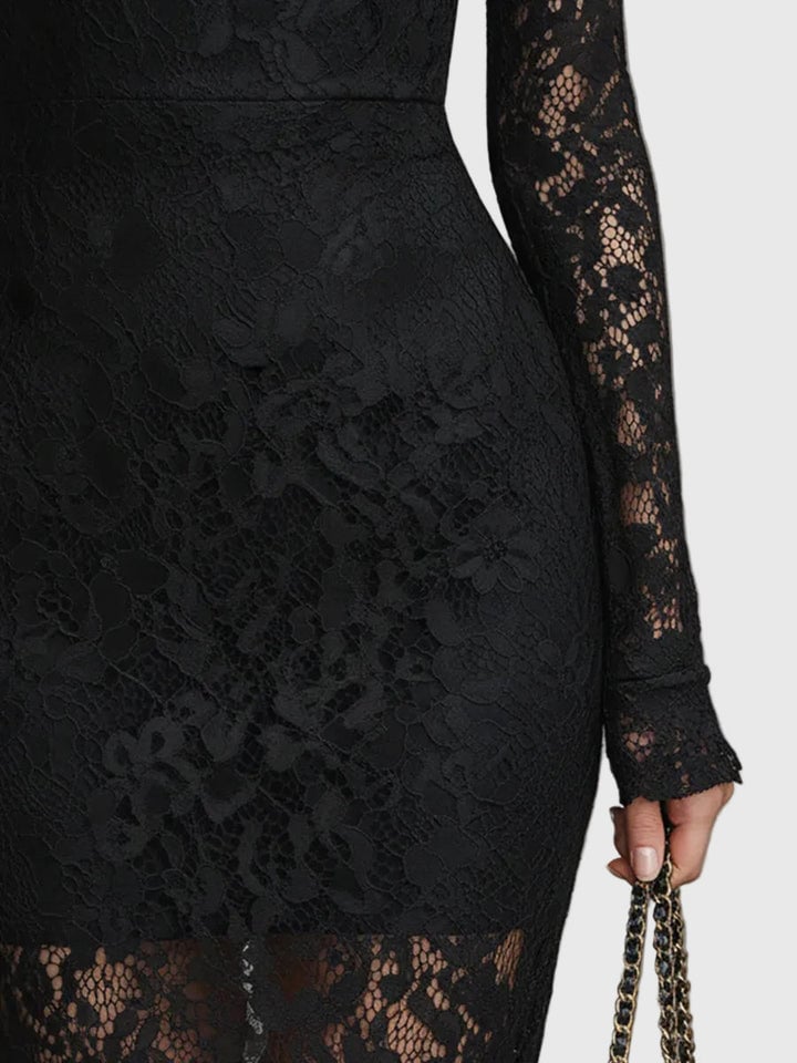 Taylynnne | Elegant Lace Fishtail Maxi Dress