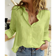 Margaux | V-Neck Linen Shirt