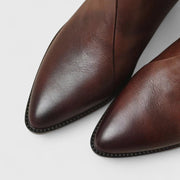 Lara | Pointed Toe Zip-Up Ankle Boots