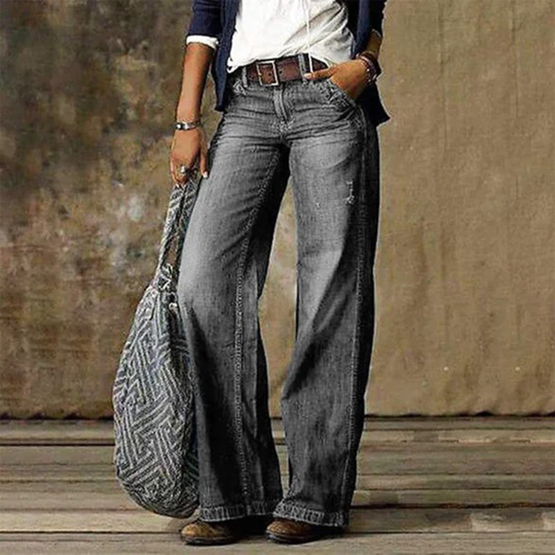 Magy | Women's High Waist Wide Leg Jeans