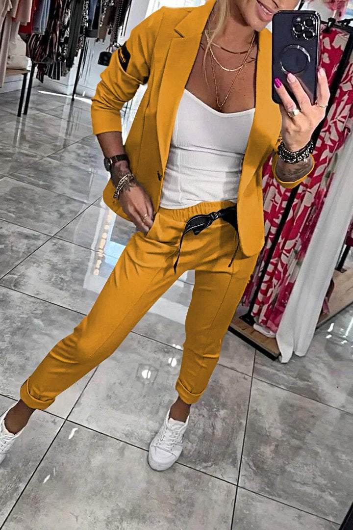 Fenna | Relaxed Solid Color Two-Piece Set for Women