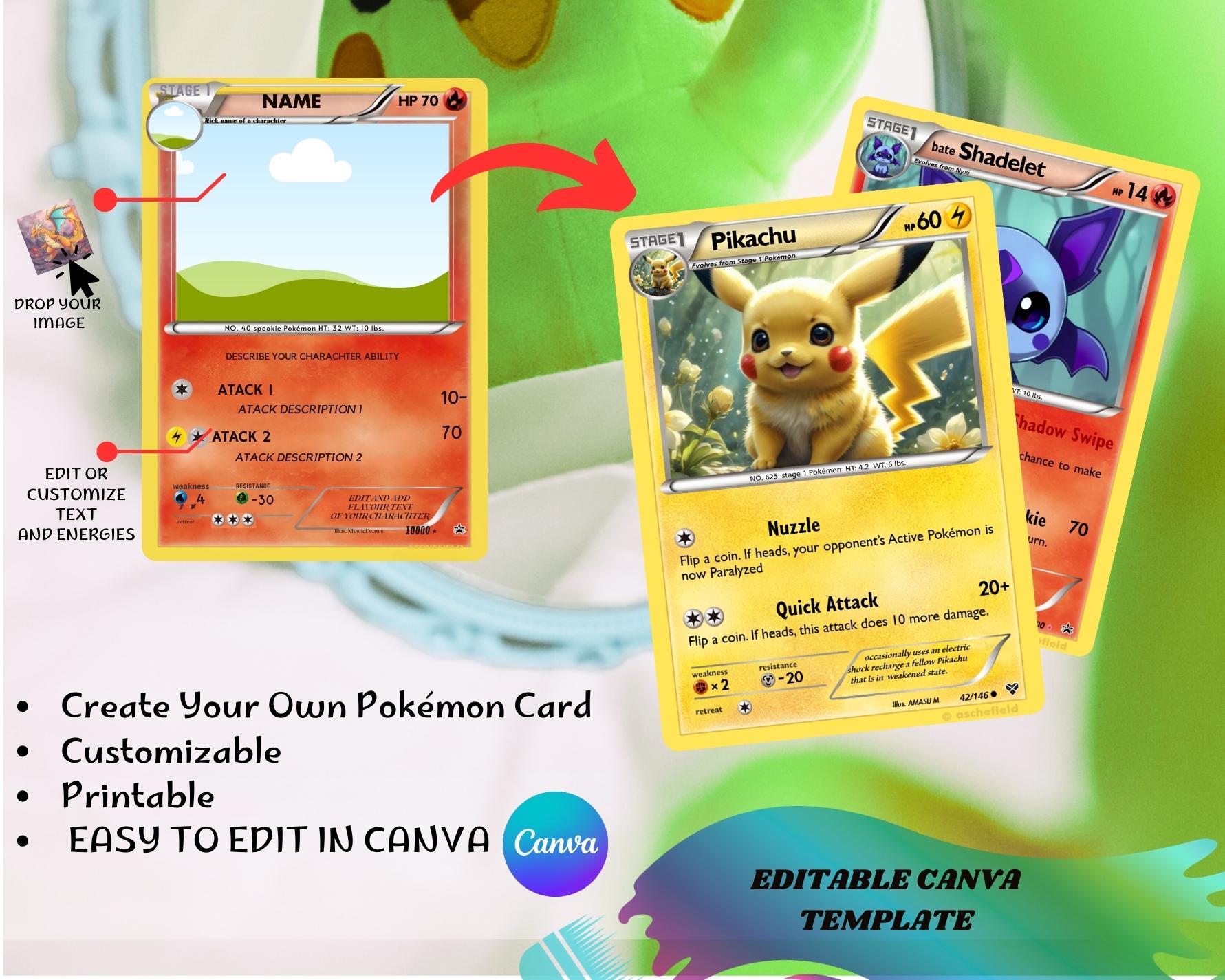Custom Pokémon Birthday Card Template