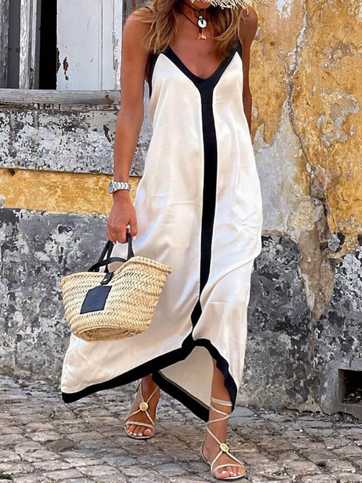 Nancy | Island Style Lavechic Colorblock Midi Dress Look
