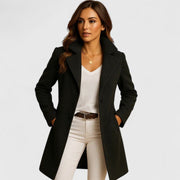 Selina | Women's Double-Breasted Longline Wool Coat