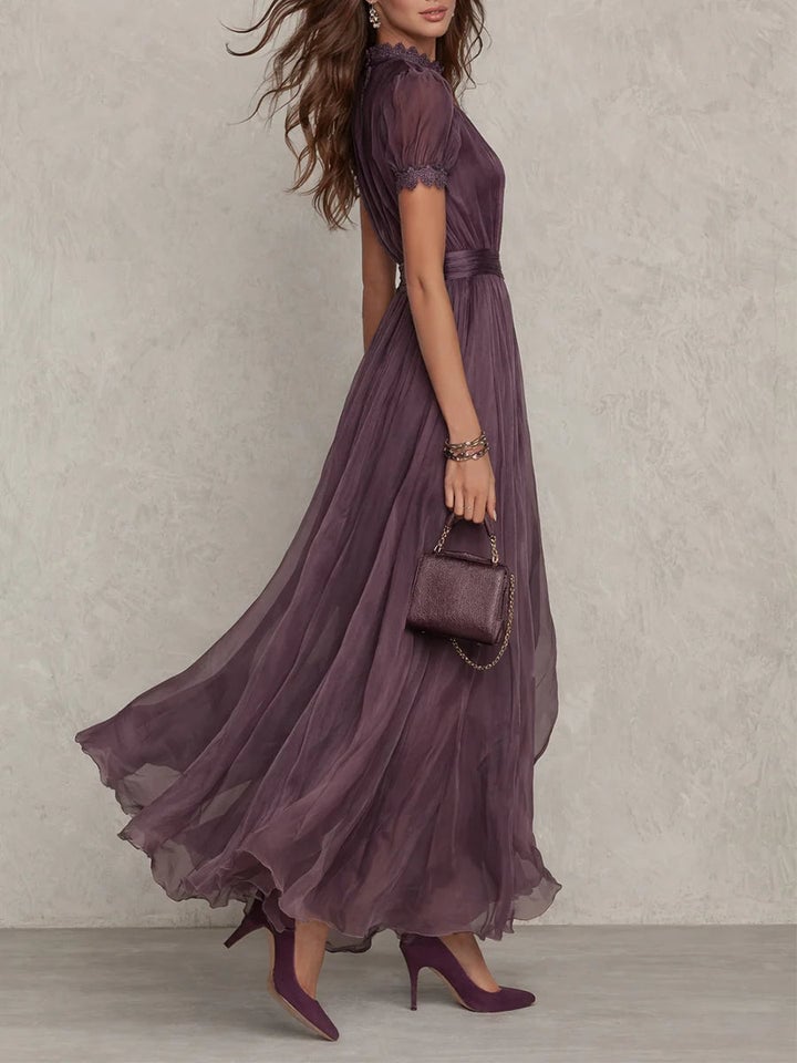Ashley | Vintage Elegant Chiffon Maxi Dress
