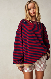 Marisol | Women's Striped Long Sleeve Top