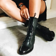 Odessa | Mid-Calf Lace-Up Boots