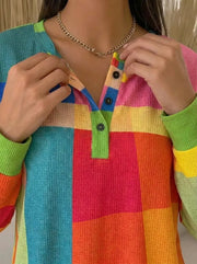 Eva | Women's Henley Long Sleeve Top