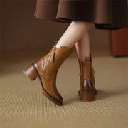 Isabel | Pointed Toe Ankle Boots with Side Zip