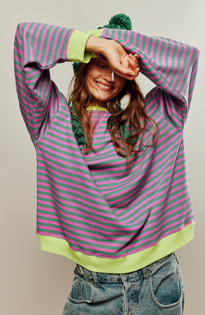 Marisol | Women's Striped Long Sleeve Top