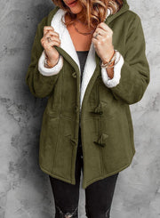 Ella | Women's Hooded Fleece Duffle Coat