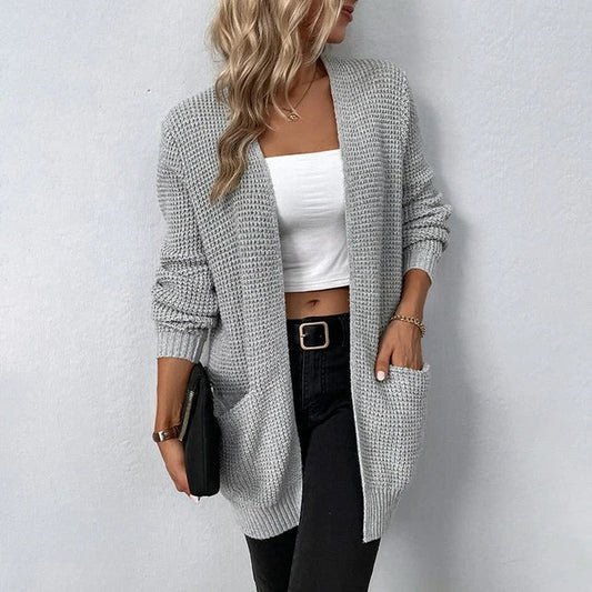 Beate | Women's Waffle Knit Cardigan