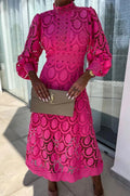 Priscilla | Crochet Lace Midi Dress