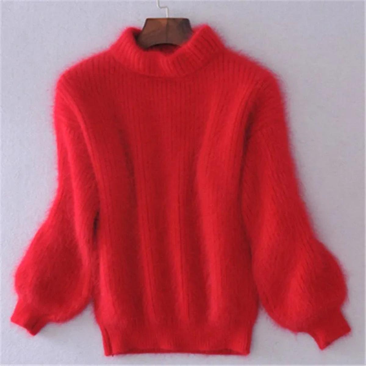 Anastasia | Women's Fluffy Knit Turtleneck Jumper