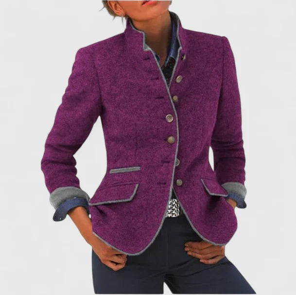 Isolde | Women's Stand Collar Blazer