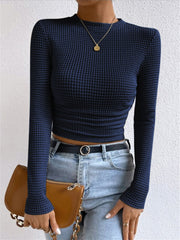 Théa | Waffle Knit Long Sleeve Top