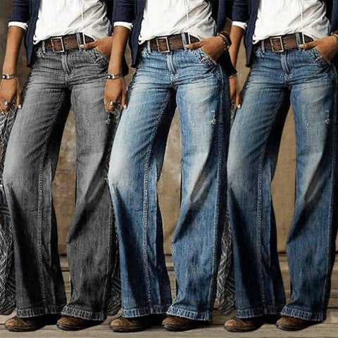 Lina - Retro Wide Leg Jeans