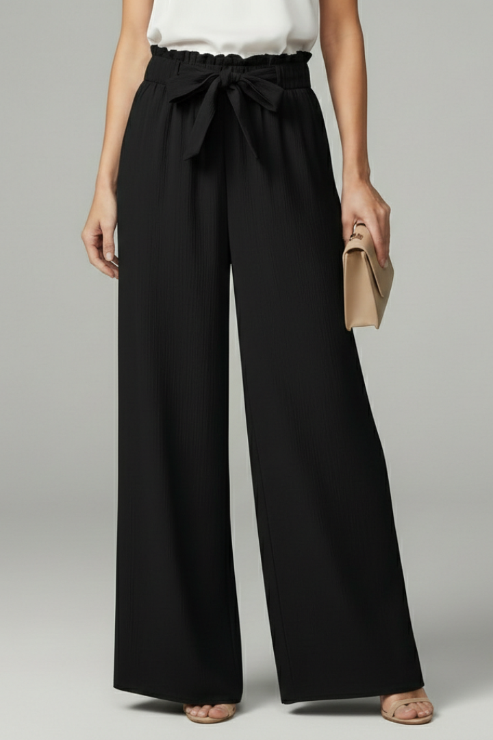 Ines | Paperbag Waist Wide Leg Trousers