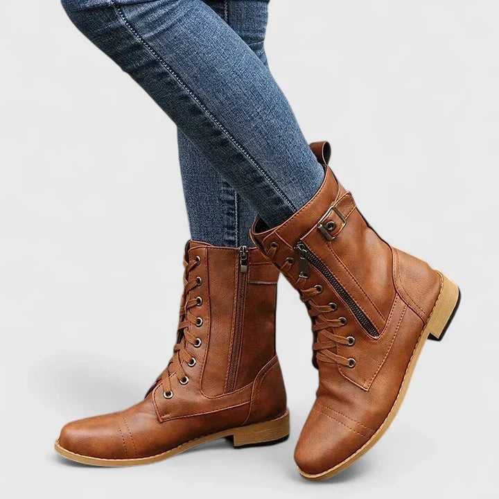 Philippa | Women's Lace Up Calf Boots