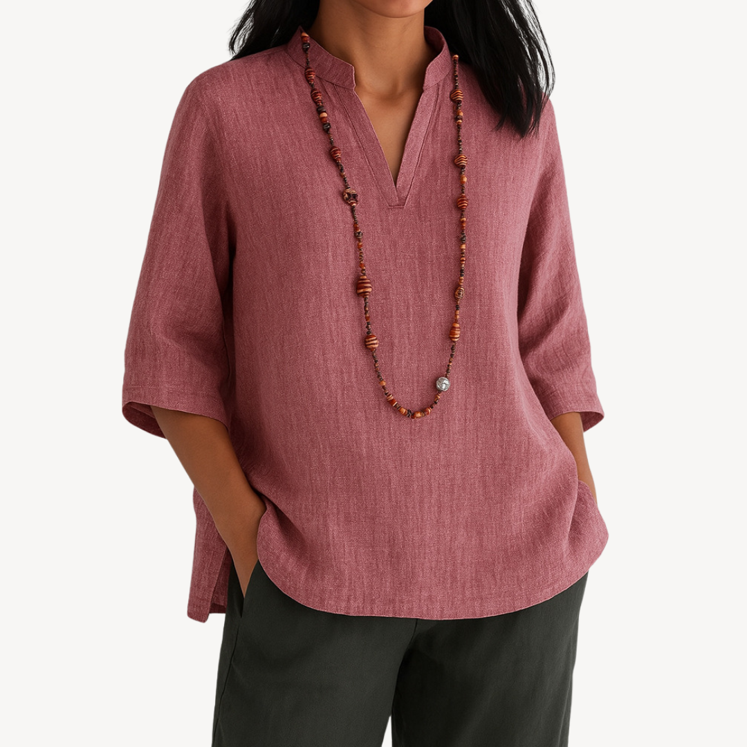 Elena | V-Neck Tunic Top