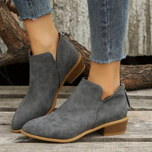 Gina | Zip-Up Ankle Boots