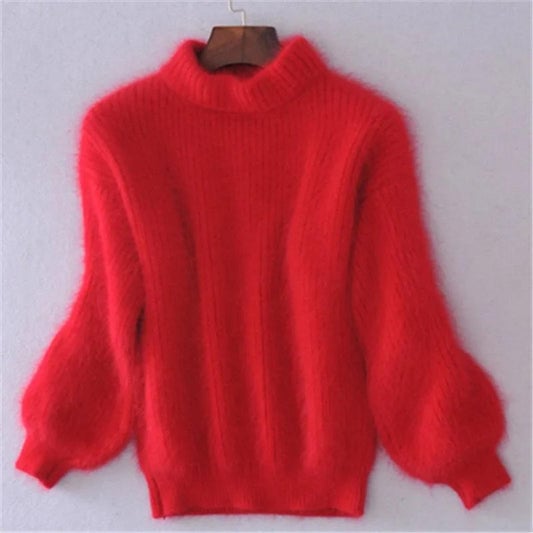 Anastasia | Women's Fluffy Knit Turtleneck Jumper