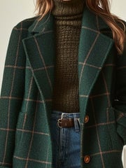 Nini | Women's Checked Longline Wool Coat