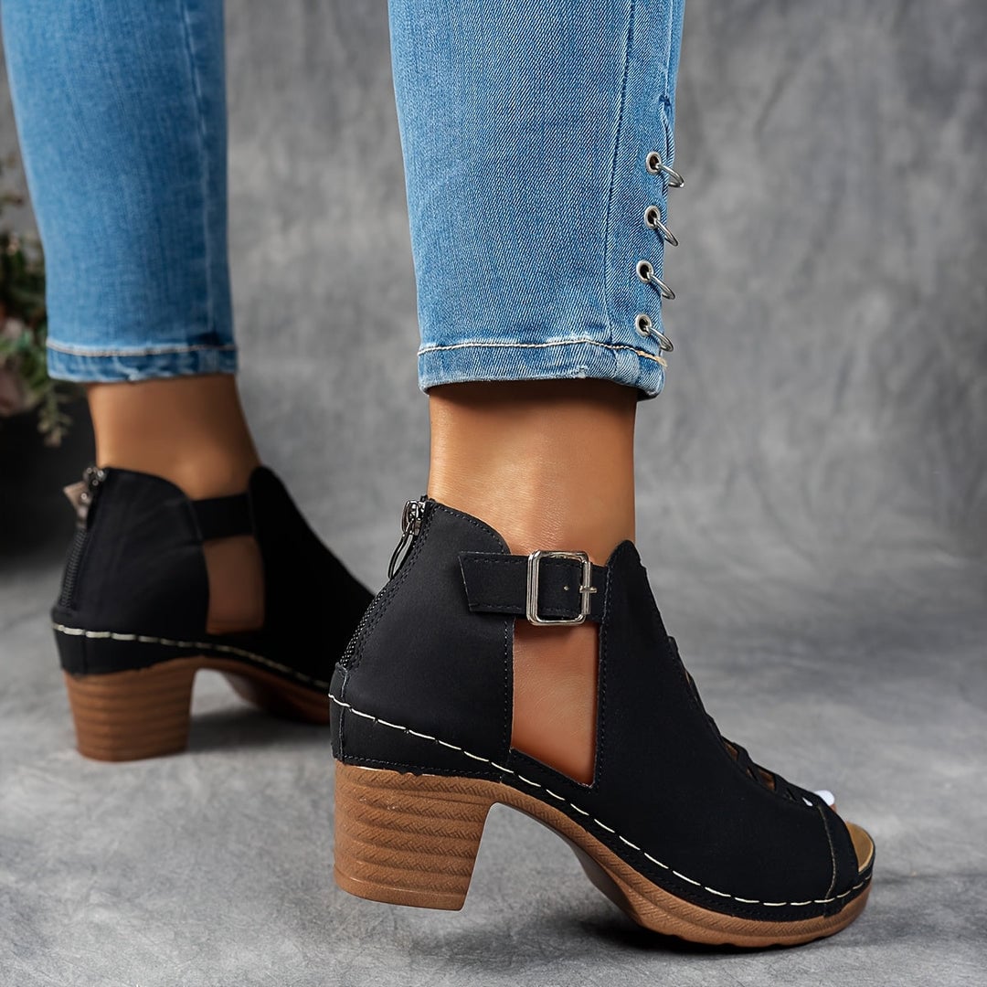 Nessa - Lattice-Heel Sandals